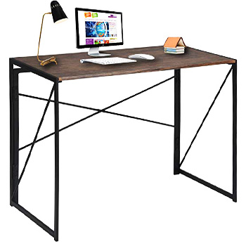 Coavas Writing, Computer Desk for Home Office with Modern Industrial Style, Brown