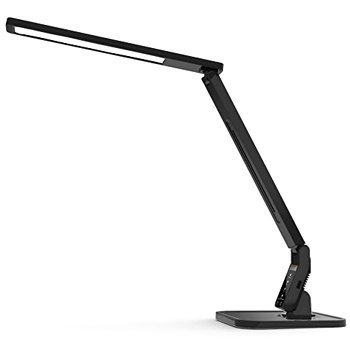 Lampat LED Desk Lamp Dimmable LED Table Lamp Black 4 Lighting Modes 5 Level Dimmer Touch Sensitive Control Panel