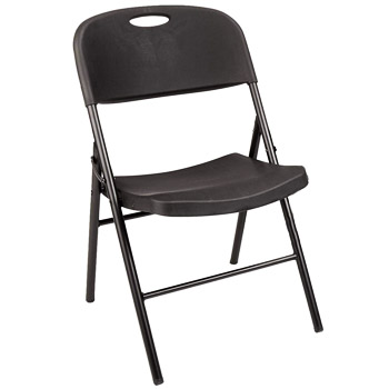 AmazonBasics Folding Plastic Chair 350 Pound Capacity Black