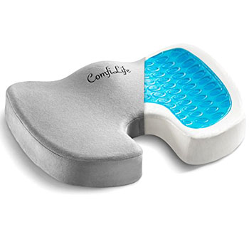 ComfiLife Gel Enhanced Seat Cushion Non Slip Orthopedic Gel and Memory Foam