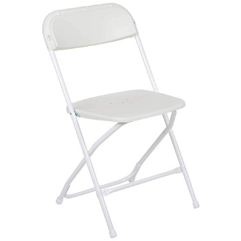 Flash Furniture Hercules Series Premium Plastic Folding Chair White