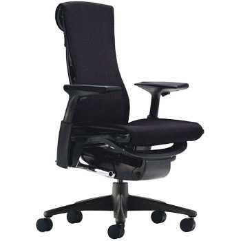 Herman Miller Embody Chair Fully Adjustable Arms Graphite FrameBase