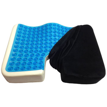 Kieba Coccyx Seat Cushion Cool Gel Memory Foam-Large Orthopedic Tailbone Pillow