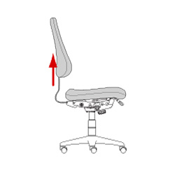 office chair backrest height